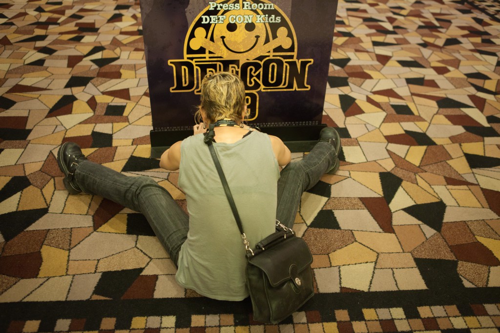 Photographing a Defcon Sign