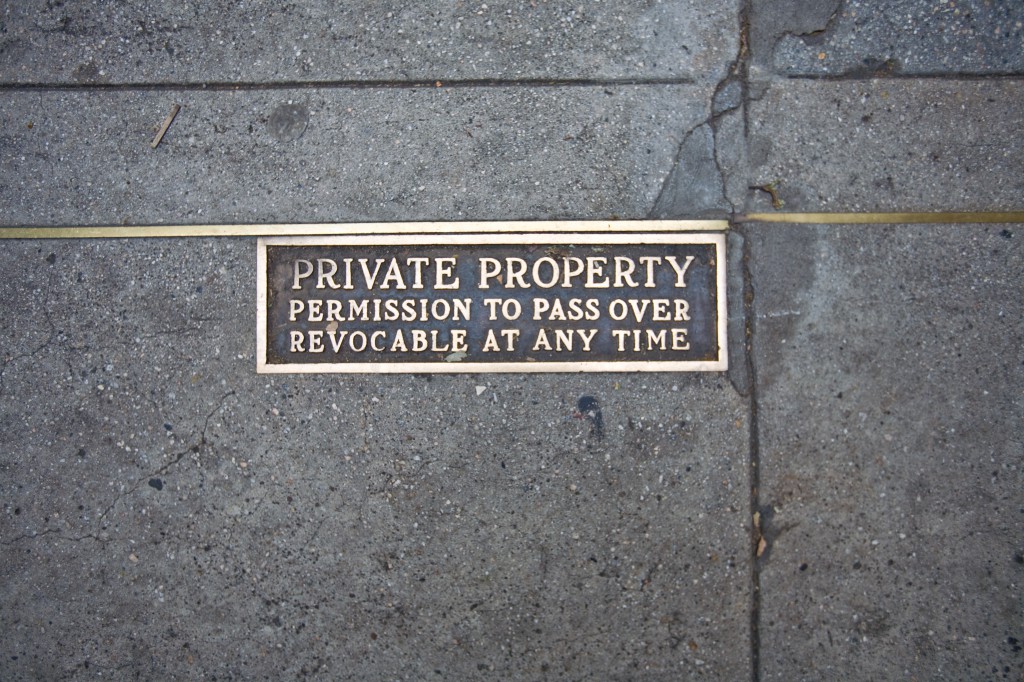 Private Property Sidewalk Sign